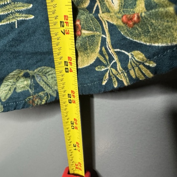 Eddie Bauer Shirt Mens Large Green Mushroom Nature Classic Fit Cotton Hawaiian - Picture 8 of 8